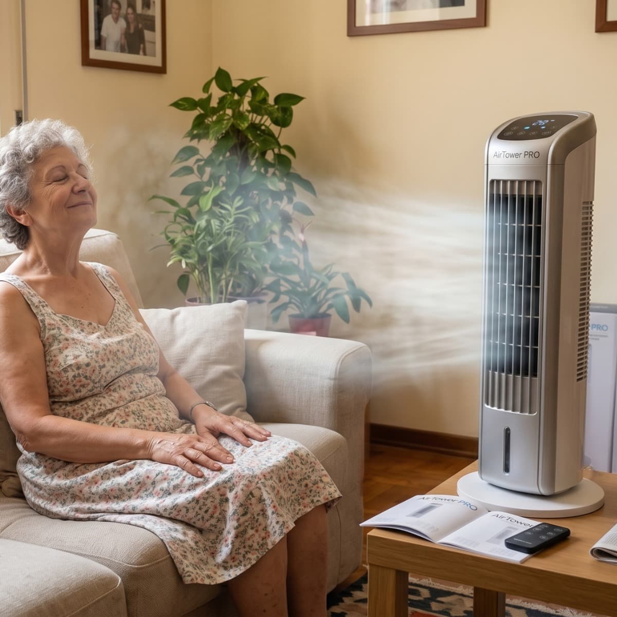 AirTower PRO™ — Ventilador de torre con oscilación 90°